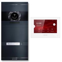 VDM10 2.0 video domofonas | Pilnas komplektas su keičiamu vardiniu skydeliu | 1 skambinimo mygtukas | Plug & Play | RAL 7016 Antracitas | Neo