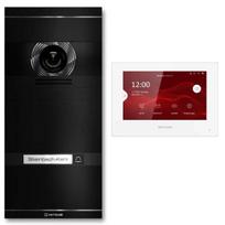 VDM10 2.0 video domofonas | Pilnas komplektas su keičiamu vardiniu skydeliu | 1 skambinimo mygtukas | Plug & Play | RAL 9005 Juoda | Neo