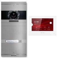 VDM10 2.0 video domofonas | Pilnas komplektas su keičiamu vardiniu skydeliu | 1 skambinimo mygtukas | Plug & Play | RAL 9007 Pilka | Neo