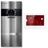 VDM10 2.0 video domofonas | Pilnas komplektas su keičiamu vardiniu skydeliu | 1 skambinimo mygtukas | Plug & Play | Šlifuotas nerūdijantis plienas | Neo