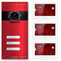 VDM10 2.0 video domofonas | Pilnas komplektas su keičiamu vardiniu skydeliu | 3 skambinimo mygtukai | Plug & Play | Pasirinkta RAL spalva | Neo