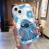 Stitch Angel Kūdikių Telefono Dėklas Skirtas Samsung Galaxy S25 S24 S23 S22 FE Plus Ultra A15 A16 A25 A55 A35 A54 A14 A34 A07 A17 Minkštas Dangtelis Samsung A35 5G