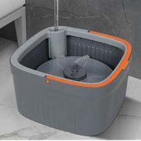 2025 Spin Mop: Hand-Free Cleaning with Wet/Dry Use and Clean/Dirty Separation Loose Package No Color Box skalūno pilka spalva