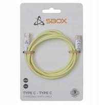 Sbox Type C į Type C laidas 1 m – geltonas USB‑C laidas