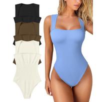 New women's sexy sleeveless onesie slimming high elastic belly lift hip slim jumpsuit S