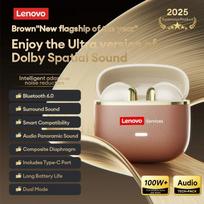 Originalios belaidės ausinės Lenovo LE230 Bluetooth 6.0 į ausis įdedamos ausinės Stereo Sportas ENC Skambučių triukšmo slopinimas TWS Ausinės Vandeniui atsparios ausinės su mikrofonu ruda