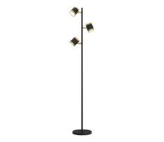 Wofi 3003-304S -LED Dimeriuojama grindų lempa TOULOUSE 3xLED/7W/230V juoda/auksinė