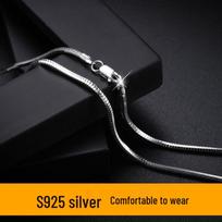 Minimalist Sterling Silver Snake Chain Necklace for Men and Women - Hip Hop Clavicle Choker in White Gold Finish with Free Shipping