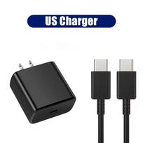 PD 45W 5A itin greitas įkroviklis Samsung S21 S22 S23 S24 Plus  A34 A53 A54 A55 A71 A73 Note20 Ultra USB-C greitasis įkrovimas US Plug - 5A Cable