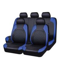 Keturkampė Universali Deimantinė Dygsniuota Dirbtinės Odos Automobilio Sėdynės Užvalkalas 4-piece set raudona