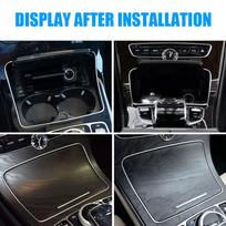 Konsolės peleninės puodelio laikiklio juostelės apdailos chromuotas rėmelis Mercedes Benz GLC C klasės W253 W205 2015-2020 spain