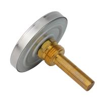 Robust Bimetal Thermometer for Heating Systems 63mm Dial Made of Stainless Steel with Brass Sleeve Temperature Range up to 120C China Mainland