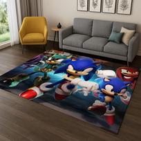 Klasikinis S-Sonic žaidimo animacinis ežiukas kilimas kilimėlis miegamajam svetainei sofai namų dekoravimui, vaikų zonos kilimėlis neslystantis grindų kilimėlis dovana 40x60cm