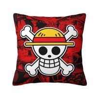 Individuali „Vienas gabalas“ Luffy Anime pagalvės užvalkalas Pirato kaukolė Manga Aksominės mielos pagalvės 30cmx30cm