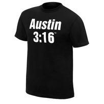 Vyriški juodi „Stone Cold“ Steve'o Austino 3:16 marškinėlių 2XL