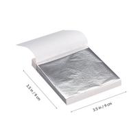 100 lapų sidabro lapo folijos popierius imitacija molio manikiūro amatų meno paauksavimo dažų dekoravimui 9x9cm aukso lapo folijos popierius sidabras