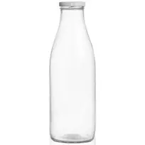 Stiklinis pieno butelis 1 l