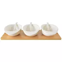 Užkandžių dubenėlių rinkinys su šaukšteliais, 32 cm