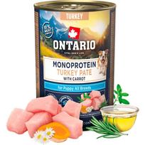 Ontario Puppy Monoprotein Turkey kalakutienos paštetas su morkomis 200 g / 400 g - Produkto Svoris 400g