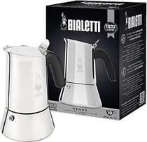 "Bialetti Venus" indukcinės kaitlentės espreso kavos virimo aparatas, nerūdijantis plienas, tinka visų tipų kaitlentėms, 10 puodelių, 460 ml, aliuminis, sidabrinis