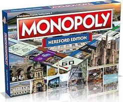 "Winning Moves Hereford Monopoly" stalo žaidimas 8+ metų amžiaus vaikams, skirtas 2-6 žaidėjams, "Advance to the Bull Statue", "Black and White House Museum" ir "Old Wye Bridge" - puiki dovana 8+ metų amžiaus vaikams