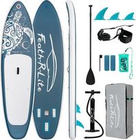 FEATH-R-LITE Aufblasbares Stand Up Paddle Board SUP mit Paddleboard Zubehör, Multifunktionale Paddle Boards Rutschfestes Deck Design für Erwachsene und Jugendliche