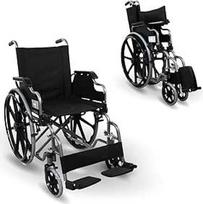 Galinis ir sulankstomas neįgaliųjų vežimėlis | Neįgaliųjų vežimėliai vyresnio amžiaus žmonėms | Modelis Giralda | Mobiclinic | Ergonomiška sėdynė ir nugara | Plotis 43 cm | Plienas | Aukštis 91 cm | Maksimalus svoris 100 kg | Mobiclinic