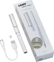 LAMY Safari Note+ White iPad Pen - plunksnakotis su delno atmetimu, pasvirimo jautrumu ir ergonomiška rankena - suderinamas su įvairiais "iPad" modeliais - baterija veikia iki 10 valandų
