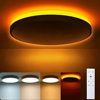 LED lubų šviestuvas su nuotolinio valdymo pulteliu 46 W 5060 LM 37 cm skersmuo - reguliuojama spalvų temperatūra 3000 K/4000 K/6500 K, 1800 K šilta balta foninė šviesa - lubų šviestuvas svetainei, miegamajam