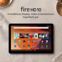 Sertifikuota atnaujinta planšetė "Amazon Fire HD 10", sukurta poilsiui, 10,1 colių ryškus "Full HD" ekranas, aštuonių branduolių procesorius, 3GB RAM, iki 13 val. veikiantis akumuliatorius, (2023 m. laidos), 32GB, juoda, su skelbimais