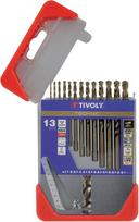 Metalo grąžtų rinkinys HSCOB pilnai šlifuoti Clipster PRO 13vnt Ø1.5-6.5mm 5% kobalto