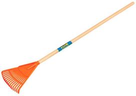 Lapų grėblys vaikams, 15 plastikinių dantukų, medinė rankena 107cm Truper®