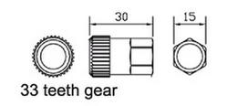 Special socket 15mm x 33H