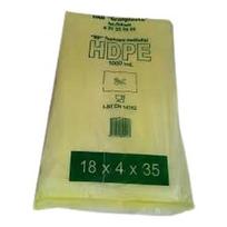 Geltoni maišeliai HDPE 18x4x35, 1000 vnt
