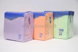 Popierines stalo serveteles LENEK 24x24 cm 1 sl., persikines, 100 vnt