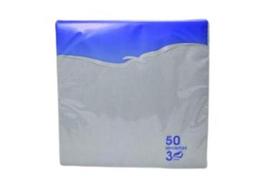 Popierines stalo serveteles LENEK 33x33 cm 3 sl., pilkos, 50 vnt