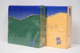 Popierines stalo serveteles LENEK 33x33 cm 3 sl., geltonos, 50 vnt