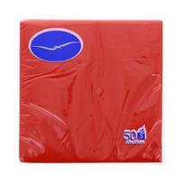 Popierines stalo serveteles LENEK 33x33 cm 3 sl., raudonos, 50 vnt
