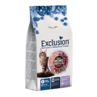 Exclusion Mediterraneo Monoprotein sausas pašaras sterilizuotoms didelėms katėms su vištiena, 1,5 kg