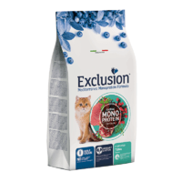 Exclusion Mediterraneo Monoprotein sausas pašaras sterilizuotoms katėms su tunu, 1,5 kg