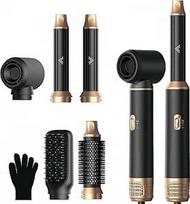 "Hairstyler 5-in-1 Airstyler" plaukų stiliatorius su oro garbanojimo lygintuvu plaukų džiovintuvu Terminis šepetys tiesinimo šepečių rinkinys, "Multistyler" apvalus šepetys džiovintuvas Šiltas oro šepetys Plaukų modeliavimo prietaisai Plaukų džiovintuvas