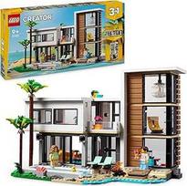 "LEGO Creator" šiuolaikinis namas, rinkinys "3 viename", kurį galima paversti miesto namu arba miško nameliu, namo modelis, dovanų idėja berniukams ir mergaitėms nuo 9 metų, mokomasis žaislas 31153