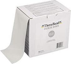 THERABAND Resistance Band Latex Roll - Stretchbänder für Übung & Professionelle Physio, Übungsband für Reha, Pilates, Training & Mobilitätsregeneration - 50 Yard Rolle (Super Heavy, Level 6) - Silber