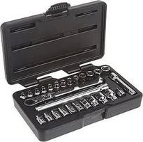 "GearWrench 891427" 27 dalių 1/4 colio pavaros (13 mm) praėjimo reketų rinkinys su fiksuojančia lanksčiąja galvute