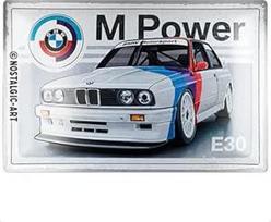 "Nostalgic-Art Retro" skardos ženklas, 40 x 60 cm, BMW Motorsport - M Power E30 - dovanų idėja BMW aksesuarų gerbėjams, originalus licencijuotas gaminys (OLP), pagamintas iš metalo, senovinis dizainas, skardos ženklai su užrašais