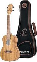 "Ortega Guitars" koncertinė ukulelė kairei rankai - Elektroakustinė - Timber Series - Su krepšiu - Zebrano, natūrali (RFU11ZE-L)