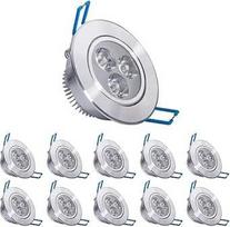 "POCKETMAN" 3 W LED lubų šviestuvas, šiltai baltos spalvos įleidžiamas prožektorius, su LED tvarkykle (10 vnt.)