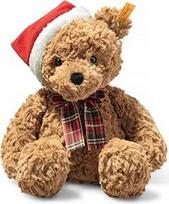 "Steiff Cuddly Toy Jimmy Teddy Bear Christmas", mielas pliušinis žaislas su plastikinėmis akimis, vaikams, berniukams ir mergaitėms, draugams, pliušinis žaislas, 30 cm, rudas, 113239
