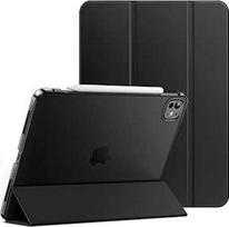 JETech dėklas "iPad Pro" 11 colių M5/M4 2025/2024 (6/5 kartos), plonas stovas, kieta nugarėlė, išmanusis dangtelis su automatinio budėjimo/užmigimo funkcija (juodas)