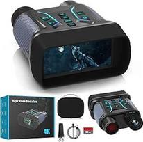 Naktinio matymo prietaisas 4K 36MP, 8X skaitmeninio priartinimo žiūronai su 7 pakopų naktinio matymo funkcija, 4,5 colio HD ekranas 4500 mAh įkraunami infraraudonųjų spindulių žiūronai Naktinio matymo prietaisai stovyklavimui su 32GB TF kortele